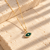 Malachite Evil Eye Necklace