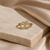 Gold Plated Om Ring
