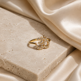 Gold Plated Om Ring