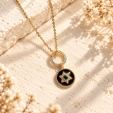 Midnight Star of David Necklace