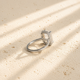 14k Emerald Cut Moissanite Ring