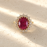 Ruby Halo Ring