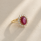 Ruby Halo Ring