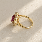 Ruby Halo Ring