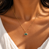 Malachite Evil Eye Necklace