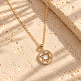 Mother of Pearl Star of David Necklace