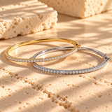Diamond Oval Bangle