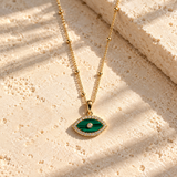 Malachite Evil Eye Necklace