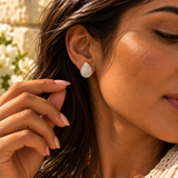 Pear Diamond Cluster Studs (Ready to Ship)