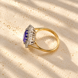 Tanzanite Halo Ring