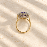 Tanzanite Halo Ring