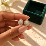 Pear Diamond Cluster Studs (Ready to Ship)