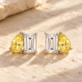 Toi et Moi Yellow Sapphire Studs