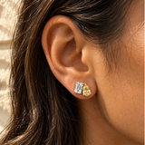 Toi et Moi Yellow Sapphire Studs