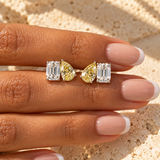 Toi et Moi Yellow Sapphire Studs