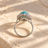 Turquoise Halo Ring