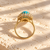 Turquoise Halo Ring