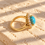 Turquoise Halo Ring