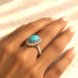 Turquoise Halo Ring