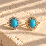 Turquoise Halo Ring