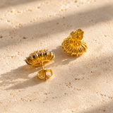 Yellow Sapphire Halo Studs