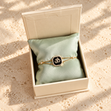 Black Agate Om Bracelet