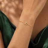 18k Gold Vermeil Om Symbol Bracelet