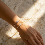 Solid Gold Diamond Om Bracelet