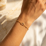 Solid Gold Diamond Om Bracelet