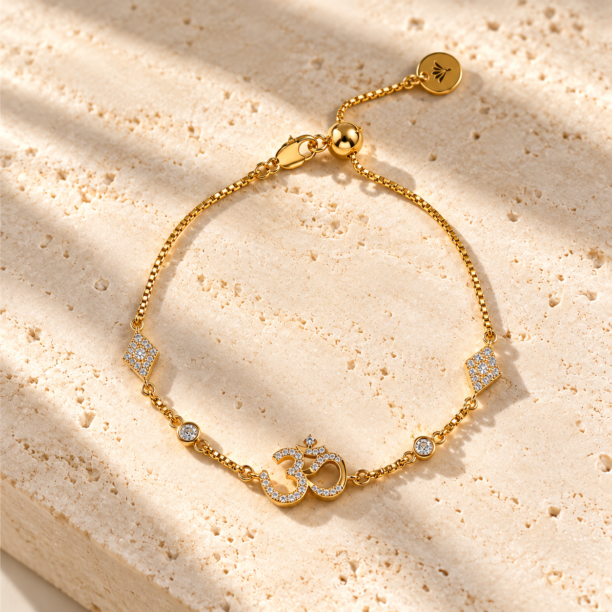 Diamond Om Bracelet